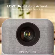 Proyector BYINTEK LOVE U4 Smart Mini Cine en Casa - Android WiFi 4K 1080P Video para Smartphone