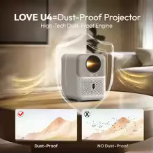 Proyector BYINTEK LOVE U4 Smart Mini Cine en Casa - Android WiFi 4K 1080P Video para Smartphone