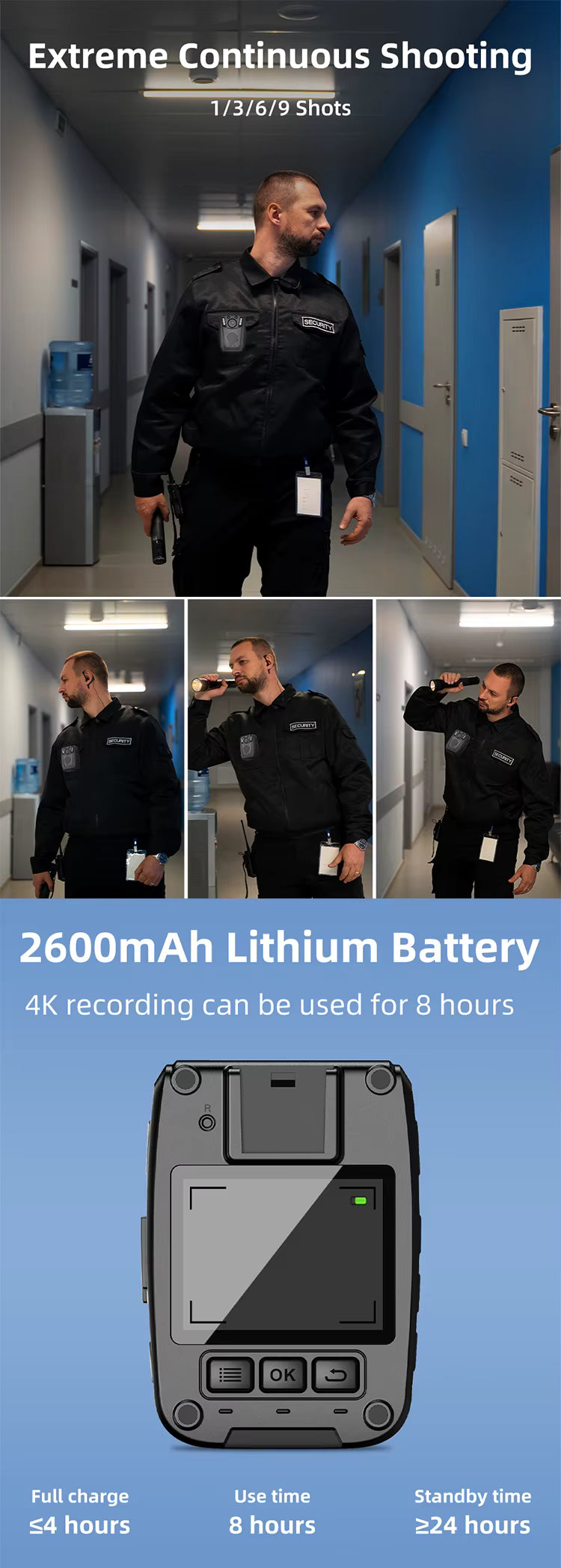 Mini Cámara de Seguridad 4K 50MP IP66 Impermeable con Visión Nocturna