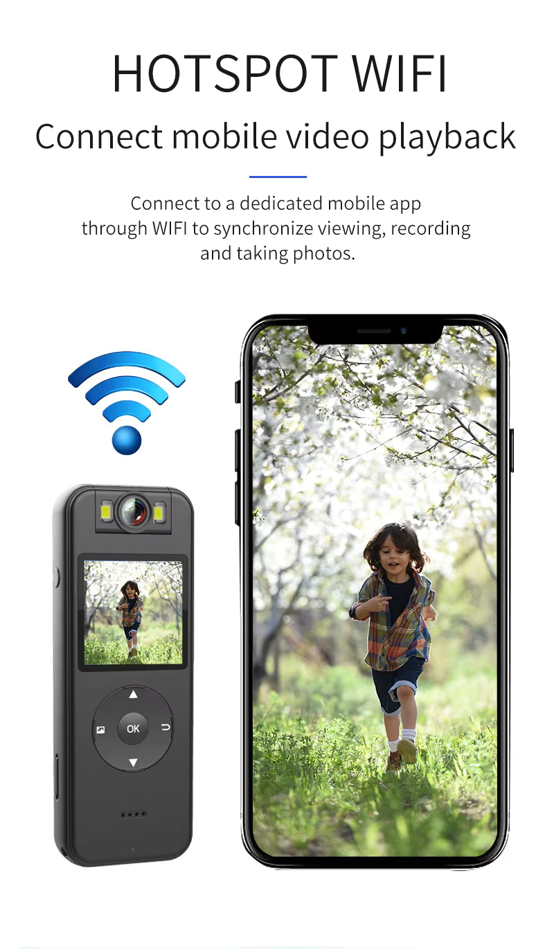 Mini Cámara CS09 4K HD WiFi - Videocámara Portátil Ultra Compacta
