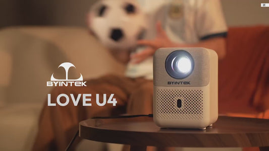 Proyector BYINTEK LOVE U4 Smart Mini Cine en Casa - Android WiFi 4K 1080P Video para Smartphone